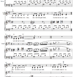 Mari Amor / Maria Usk Jõululaul lastekoor klaver flööt partituur 1 lk pilt image
