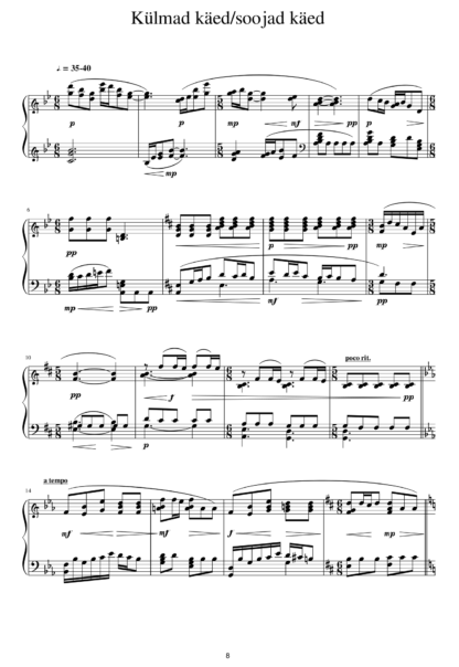 Viktoria Grahv Klaveripalad / Collection of Piano Pieces Külmad käed / Soojad käed pilt / image